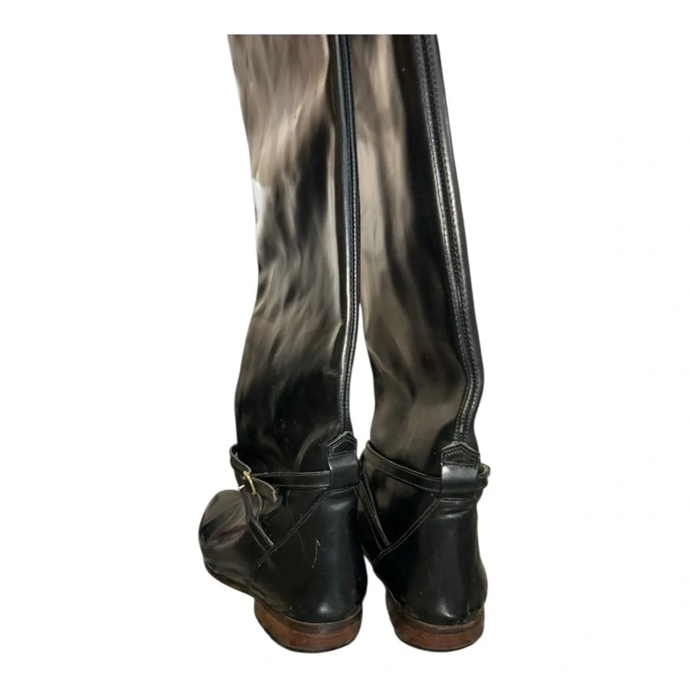 Guess black leather, vintage boots, straps and buckles, moto boots, vintage 90s